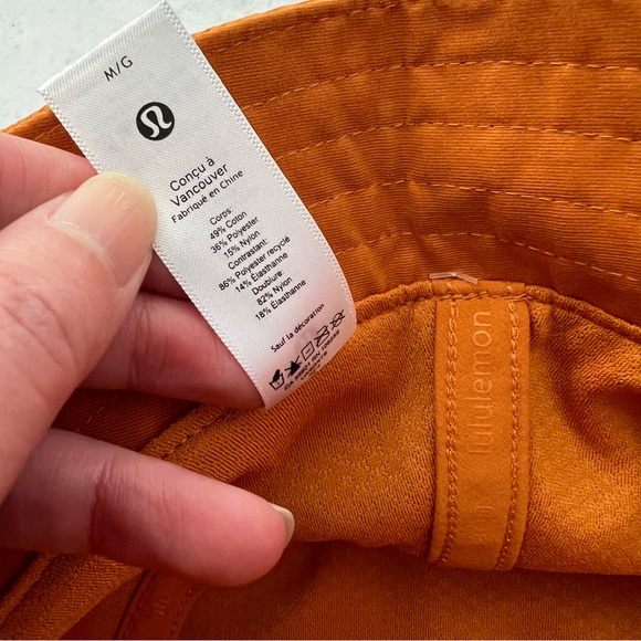 NWT Lululemon On My Level Bucket Hat with Pocket Autumn Orange M/L Unisex - Picture 3 of 10